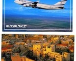 2 El Al Postcards Boeing 747 &amp; Jerusalem MINT Israel - $13.86