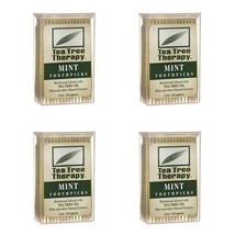 Tea Tree Therapy - Tea Tree &amp; Menthol Toothpicks (100 Count) (4-Pack) - £24.92 GBP