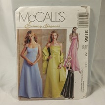 McCalls 3156 Misses Evening Formal Prom Dress &amp; Stole Sewing Pattern - Complete - £6.30 GBP