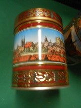 Great Lebkuchen-Schmidt Round TIN STORAGE CANISTER Nurnberg Von Gidosten - $12.46
