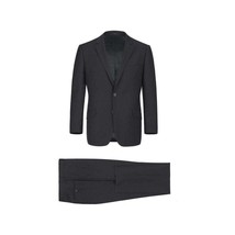 Men RENOIR Suit Seprates Solid 2 Button Business Formal Slim Fit 201-1 Black image 2