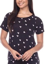 Honeydew Womens 1-Piece Jersey Pajama Top Only,1-Piece Color Black Hearts Size S - £30.60 GBP