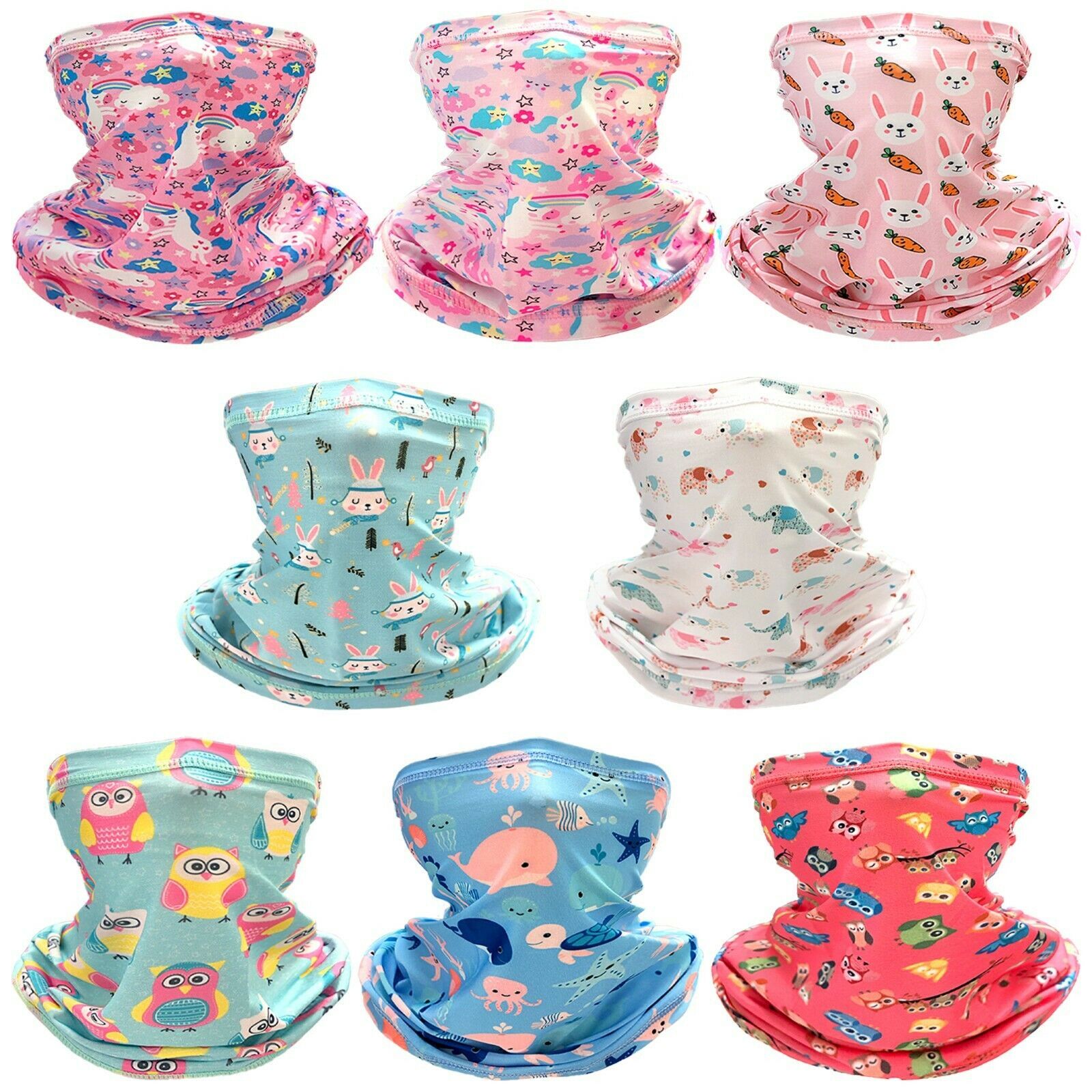 MULTIPACK Unisex Children&#39;s Washable &amp; Reusable Face Covering Bandana Ne... - $21.77