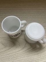 Set of vintage 70's milk glass Freeport Bank coffee mugs image 3