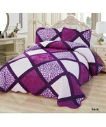 3-Pcs Super Soft QUEEN Quilted Reversible VELVET Bedspread Coverlet Set ... - $61.04