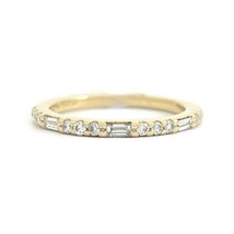 Authenticity Guarantee 
Baguette Round Diamond Wedding Band Ring 14K Yellow G... - £875.29 GBP