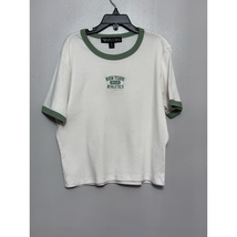 New York Athletics 1997-98 Girls M Vinyl Icons T-shirt White Scoop Neck New - $10.39