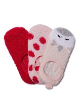 Secret Treasures Women&#39;s Cozy Fuzzy Liner Socks 3 Pair Shoe 4-10 Pink Unicorn - £10.00 GBP