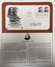 American Mail Cover FDC &amp; Info Sheet Plains William F Cody Buffalo Bill ... - £31.02 GBP