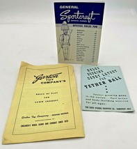 Sportcraft Official Rules Book Barton Toy Company Barr Rubber Products Lot/3 - £9.81 GBP