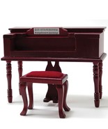 DOLLHOUSE Spinet Piano Mahogany wood music Fortepiano Miniature  - £17.22 GBP