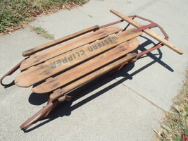 Vintage Short Western Clipper Snow Sled ~~ Wall Hanger ~~ PICK UP ONLY S... - $89.99