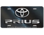 Toyota Prius &amp; Logo Inspired Art on Carbon FLAT Aluminum Novelty License... - $16.19