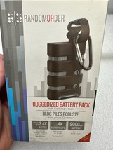 Ruggedized Battery Pack With Carabiner Hook 9000mAh Built In Led  Power ... - $8.59