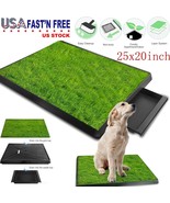 Dog Potty Training Pet Pee Pad Artificial Grass Mat with Tray For Indoor... - £66.25 GBP