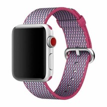 New Genuine Apple Watch 38mm Woven Nylon Smart Replacement Band MQVD2AM/A Berry - £21.88 GBP