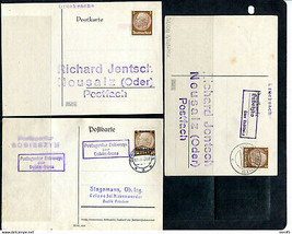 Germany Occ Poland WWII 3 Cards Overprinted w German name of the city (12) 12332 - £7.91 GBP