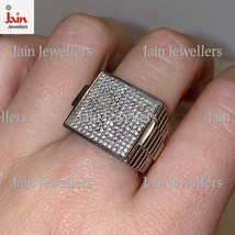 3.40 - 3.60 Karat I-J / Vs Natürlich Zertifiziert Diamanten Herren Ring 18Kt - £3,660.30 GBP+