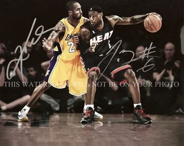 Lebron James And Kobe Bryant Signed Autograph Autographed Autogram 8x10 Rp Photo - £14.94 GBP
