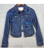 Pilcro &amp; The Letterpress Anthropologie Floral Embroidered Denim Jacket X... - $732.01 MXN