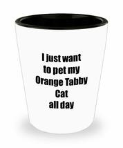 Orange Tabby Cat Shot Glass Lover Mom Dad Funny Gift Idea For Liquor Lover Alcoh - £10.26 GBP