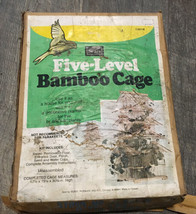 Vtg Sears  Five Level Bamboo Cage Made in Taiwan New HIN NAH Lumber industrial - £219.33 GBP