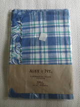 NIP Alex &amp; Ivy FARMHOUSE PLAID Cotton Fringed RUNNER - 13&quot; x 54&quot; - Made ... - $12.00