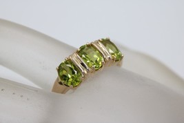 Fine 14K Yellow Gold Green Stone Ring Size 9.75 - $8,424.70 MXN