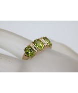 Fine 14K Yellow Gold Green Stone Ring Size 9.75 - $8,279.35 MXN