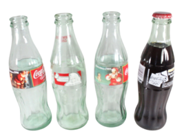 Lot Of 4 Coca-Cola 3 x Christmas  1 x 2002 Salt Lake City Olympic Glass Bottles  - £7.68 GBP