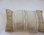 Veratex CARINA Gold Cream Ribbon Embroidered Large Rectangle pillow NWT - $33.55