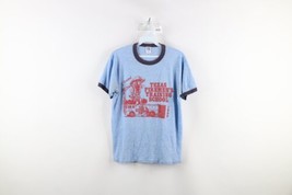 Vintage 90s Russell Athletic Mens Medium Texas Firemen School Ringer T-Shirt USA - £46.67 GBP