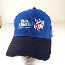 Blue NFL Football Official Sponsor Bud Light Beer Hat Snapback Budweiser Cap - £6.98 GBP