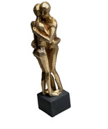 Sculpture “Gold Couple” poly resin champagne colored Statue:11 Inches - $46.41
