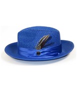 Men's Summer Spring Braid Straw style Hat by BRUNO CAPELO JULIAN JU922 Royal - $85.00