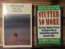 Lot of 2 Stuttering Therapy Books Stutter No More &amp; Self-Therapy - $1.83