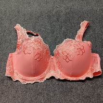 Ambrielle Bra Women 42C Pink Natural Shaping Floral Lace Underwired - £10.98 GBP