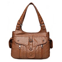 Handbag Women&#39;s Double-Layer Leather Sign, Designer Tout, Brand Spacious Handbag - £43.21 GBP