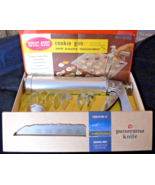 Vintage Wear-Ever Cookie Gun Pastry Decorator Trigger-Quick Complete W/N... - $78.39