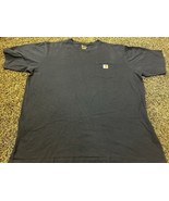 Carhartt T-Shirt - Mens 3XL Tall  - Navy Blue Original Fit -  Front Pocket - $12.82