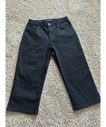 Lee Women&#39;s Style Mid Rise Relaxed fit Capri Jeans Black Size 6 Medium C... - $27.43 CAD
