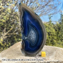 Vibrant agate slab: genuine silica gemstone for jewelry and art - $17.78