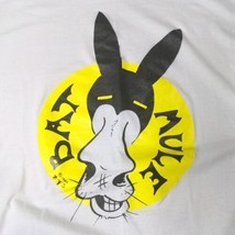 Vintage 1989 80s Bat Mule Single Stitch White T-Shirt XL Hanes Fifty-Fifty - £35.13 GBP
