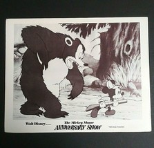 Mickey Mouse Anniversary Show Lobby Card 1968 Walt Disney Presents Hunting Bear - $19.99