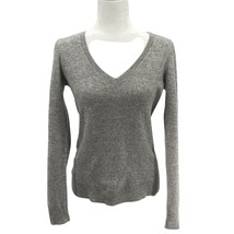 Ann Taylor Cashmere Sweater V-Neck Gray Long Sleeve Size Small - $36.77