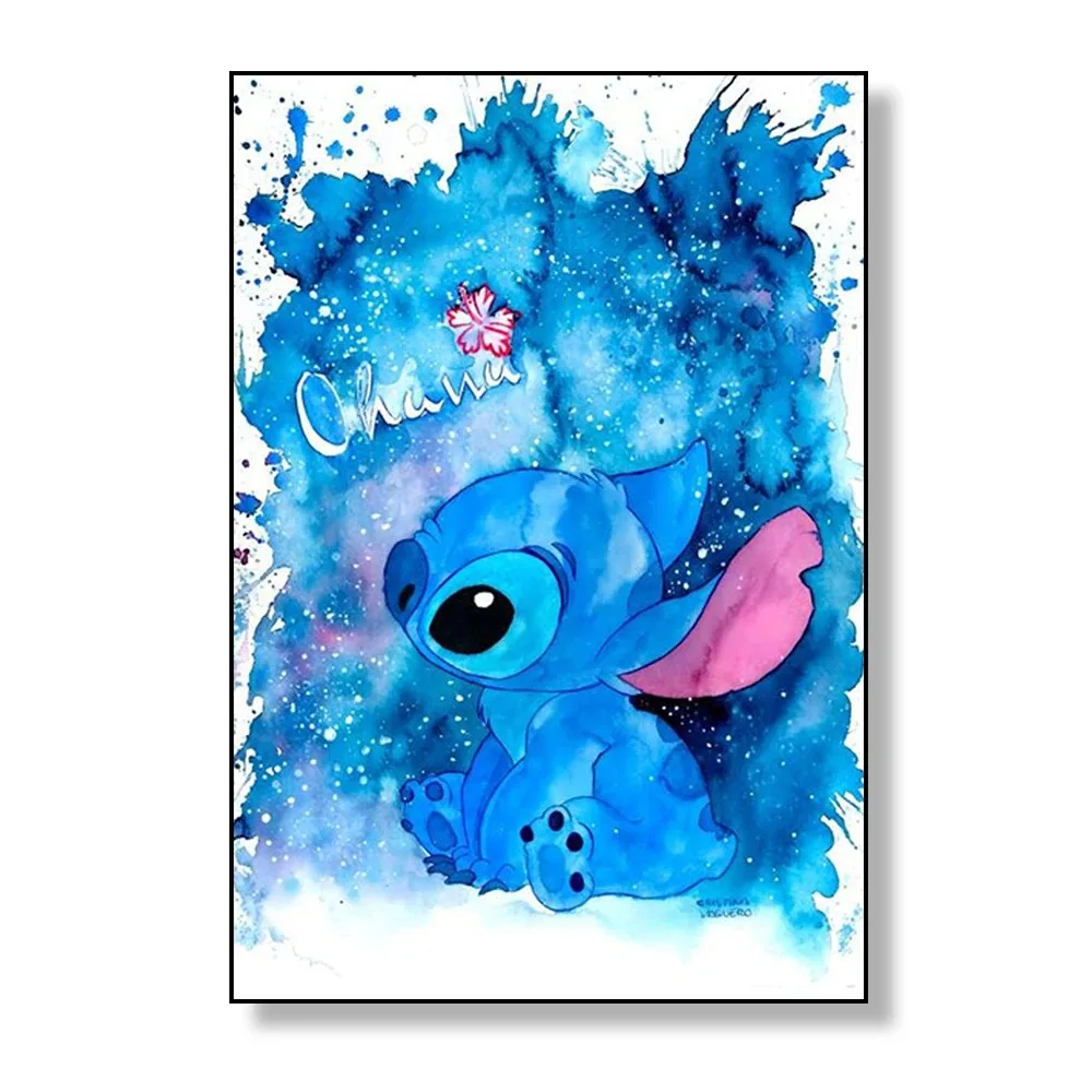 MINISO Disney Stitch Watercolor Wall Art Poster Angel -20X25cm Unframe h... - $6.95 CAD