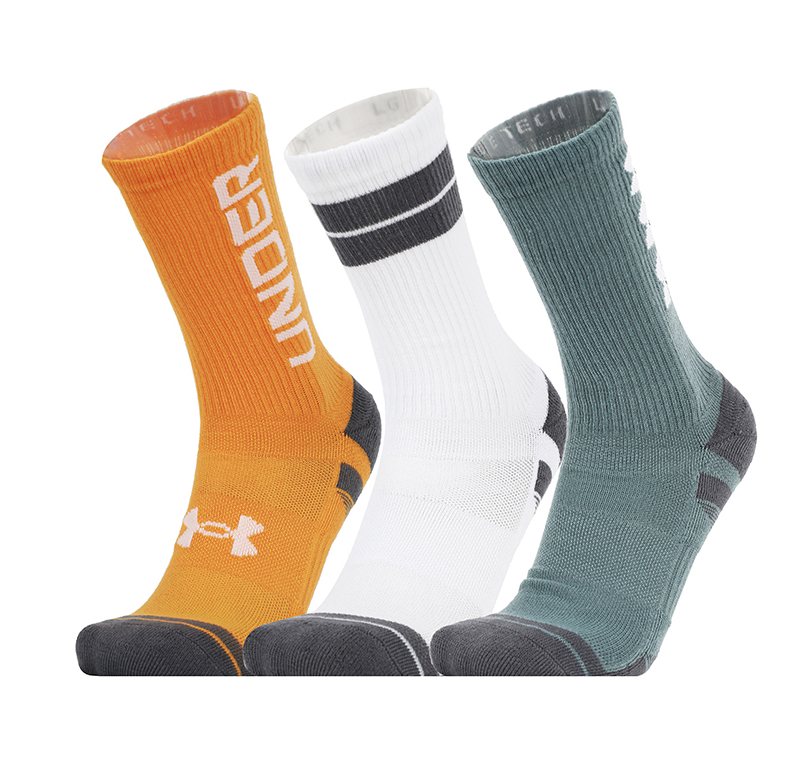 Under Armour Performance Tech Crew Socks 3pcs Training Sports Socks 1379... - $32.31