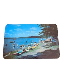 Postcard A Day On The Beach Antoine Lake Vacationland Scene Chrome Unposted - £5.78 GBP