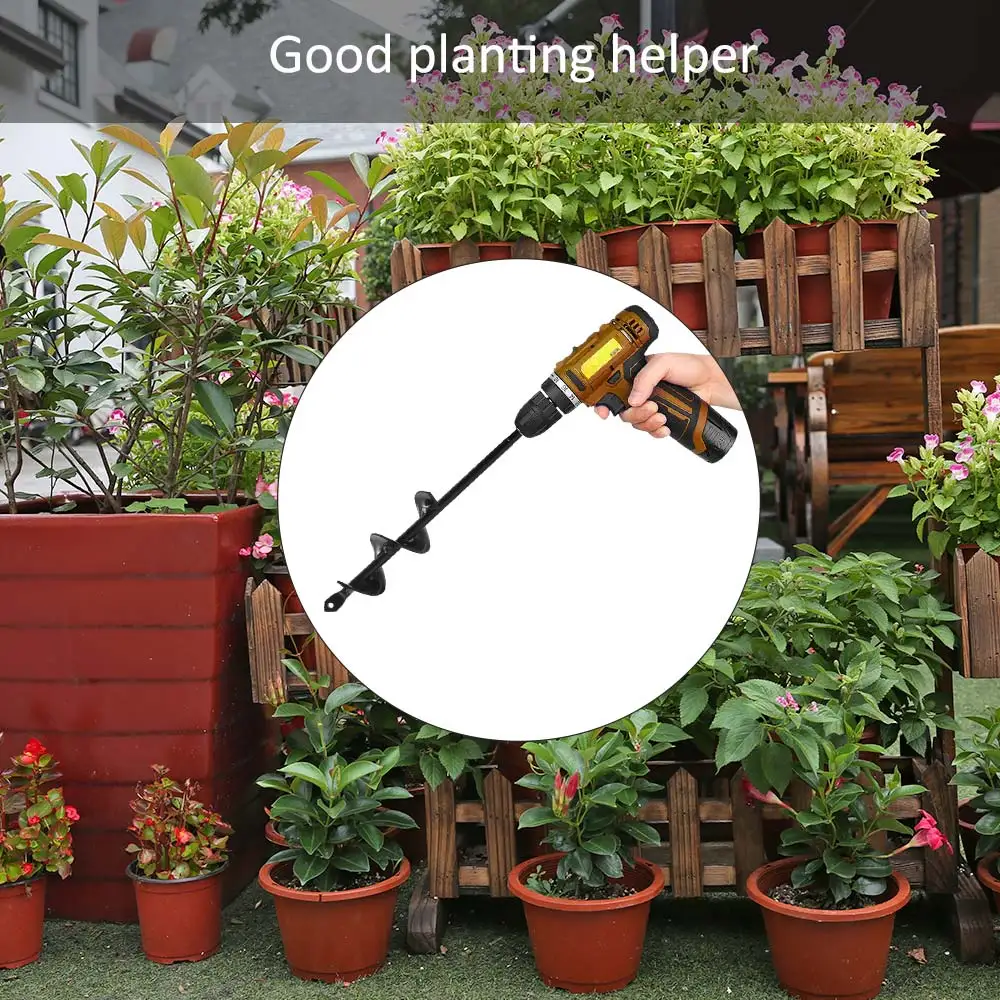 House Home 2 Size Garden Auger Flower Planter Spiral Drill Bit Hex Shaft... - £20.36 GBP