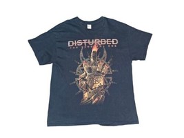 Disturbed Shirt Mens XL Black Concert Tee The Vengeful One World Tour 2016 - £21.19 GBP